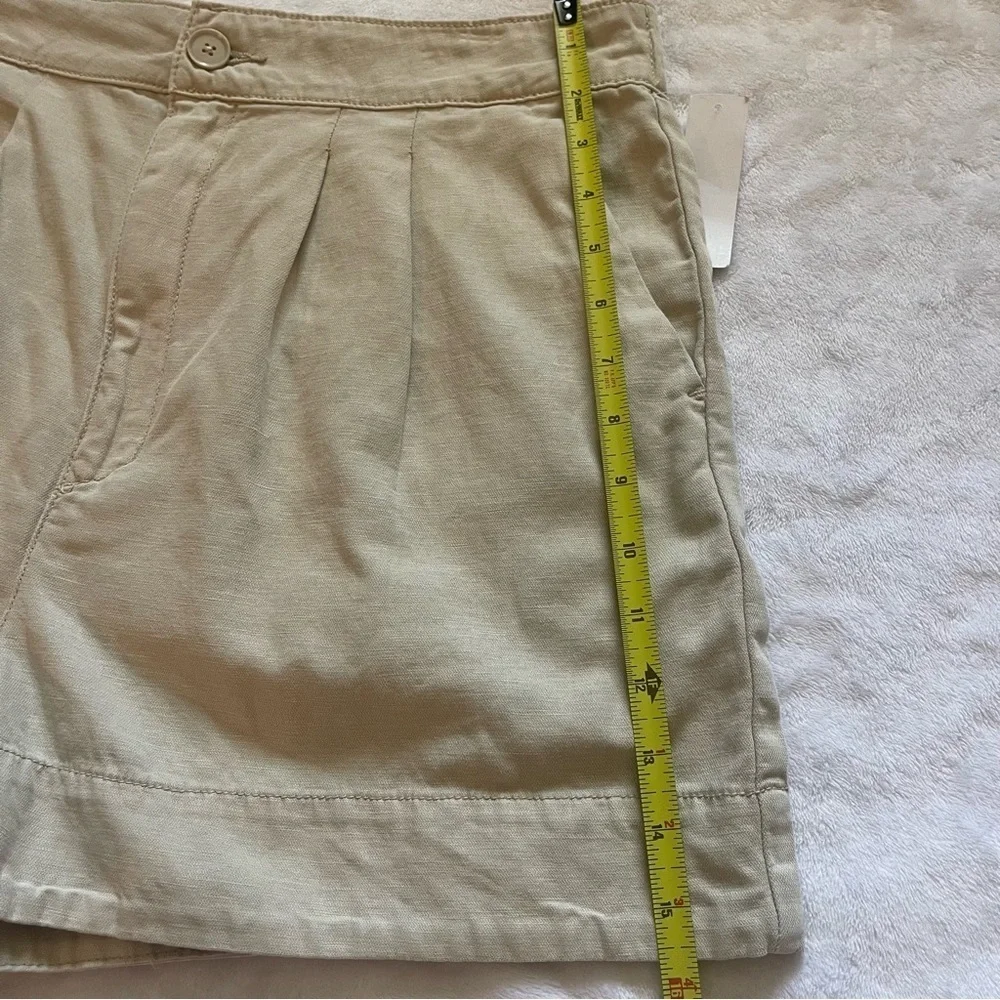 Joie / High Rise Linen Blend Pleated Shorts / Beige / Women’s Medium 8/10 | NWT